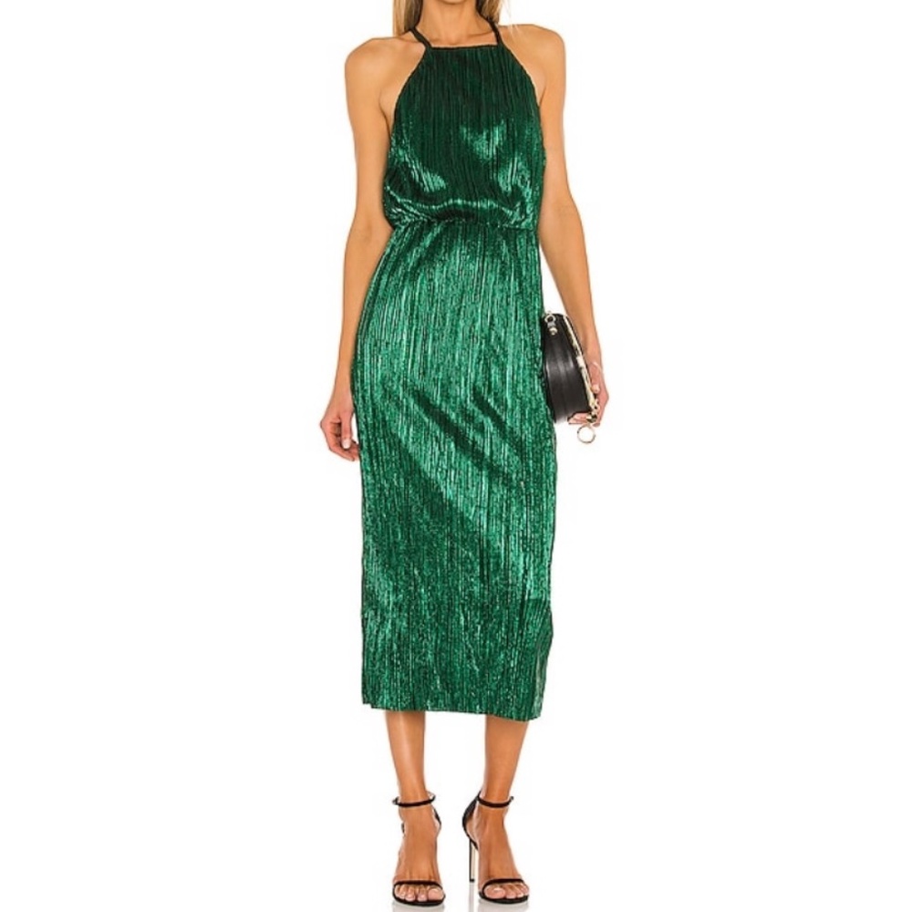 Revolve x House of Harlow 1960 emerald xs dress